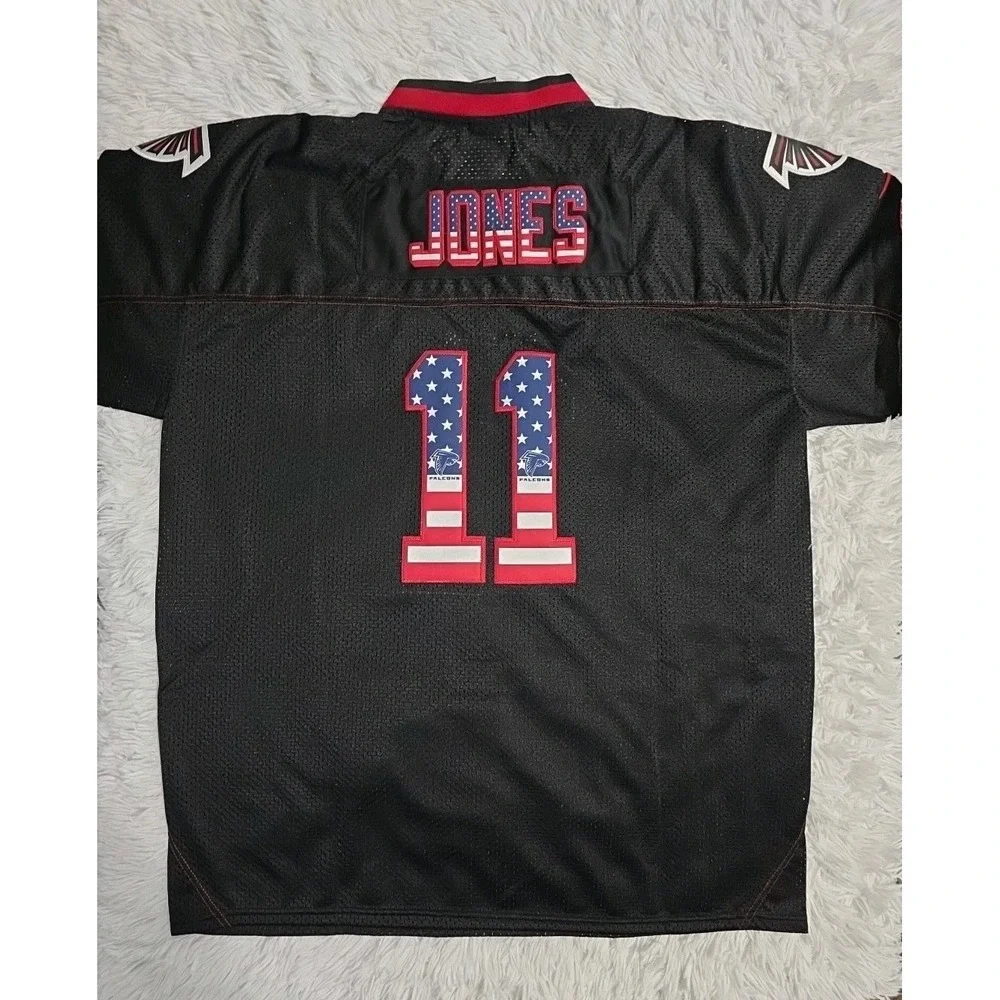 Nike Julio Jones Black Atlanta Falcons Jersey Adult 2XL‎ American Flag On Field